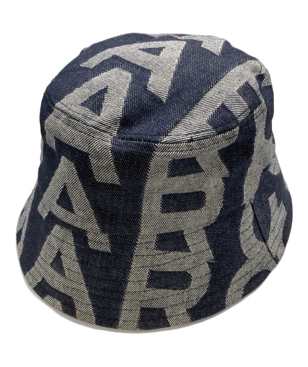Marc Jacobs Navy and Gray Logo-Print Bucket Hat Marc Jacobs Monogram Bucket Hat In Blue - 50% Off | Editorialist main image 2
