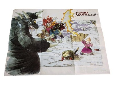 RARE Chrono Trigger Map Foldable Poster SNES Super Nintendo Original MAP ONLY