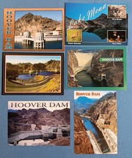 Hoover Dam Lake Mead Postcards Lot Of 6 Nevada Arizona 