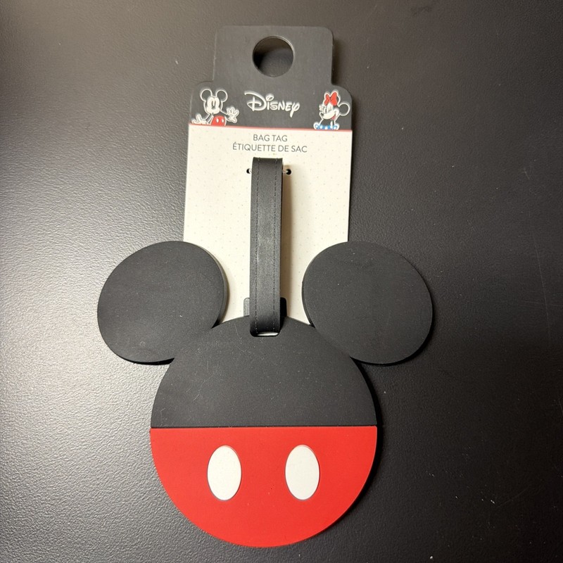Disney Mickey Mouse Shaped Silicone Luggage Bag Tag NWT