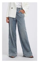 Brunello Cucinelli Women’s Wide Leg Denim Size 42 NWT