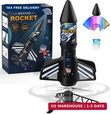 Mafbeanl Rocket Launcher for Kids, Self Launching Motorized Air Rocket Toy, Outd