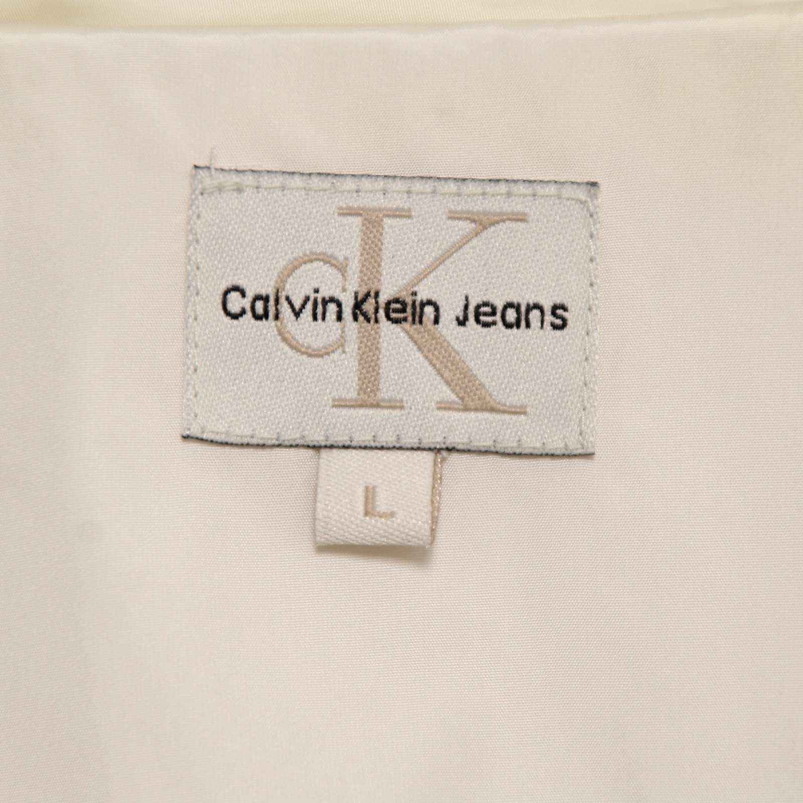 CALVIN KLEIN windbreaker size L NEW (Sg1165) Vintage Dead Stock Cream thumbnail 7