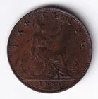 1880 Victoria Farthing — photo from another recent sale