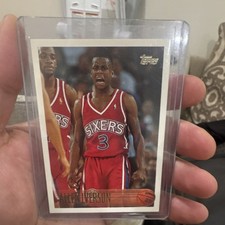Topps Allen Iverson Rookie Card #171 Philadelphia 76ers 1996-97 Basketball. rookie card picture