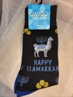 NWT Men’s Hanukkah Novelty ￼Holiday Socks “Happy Llamakah” SOXLAND DAVCO 10-13 — photo 1