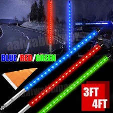 3ft/4ft LED Lighted Antenna Whip Flag Pole for ATV UTV Polaris RZR Jeep Buggy