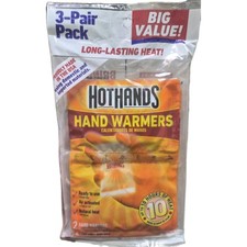 3 Pack HotHands Air Activated Hand Warmers, Up to 10 Hours of Heat, 3 Pairs Each