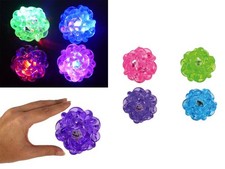 Kögler 4 x Flummi Knotenball Zopfball LED bl...