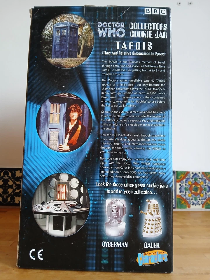 Doctor Who the Tardis Collectors Cookie Jar Cards Inc. Boxed. - Image 3 of 4