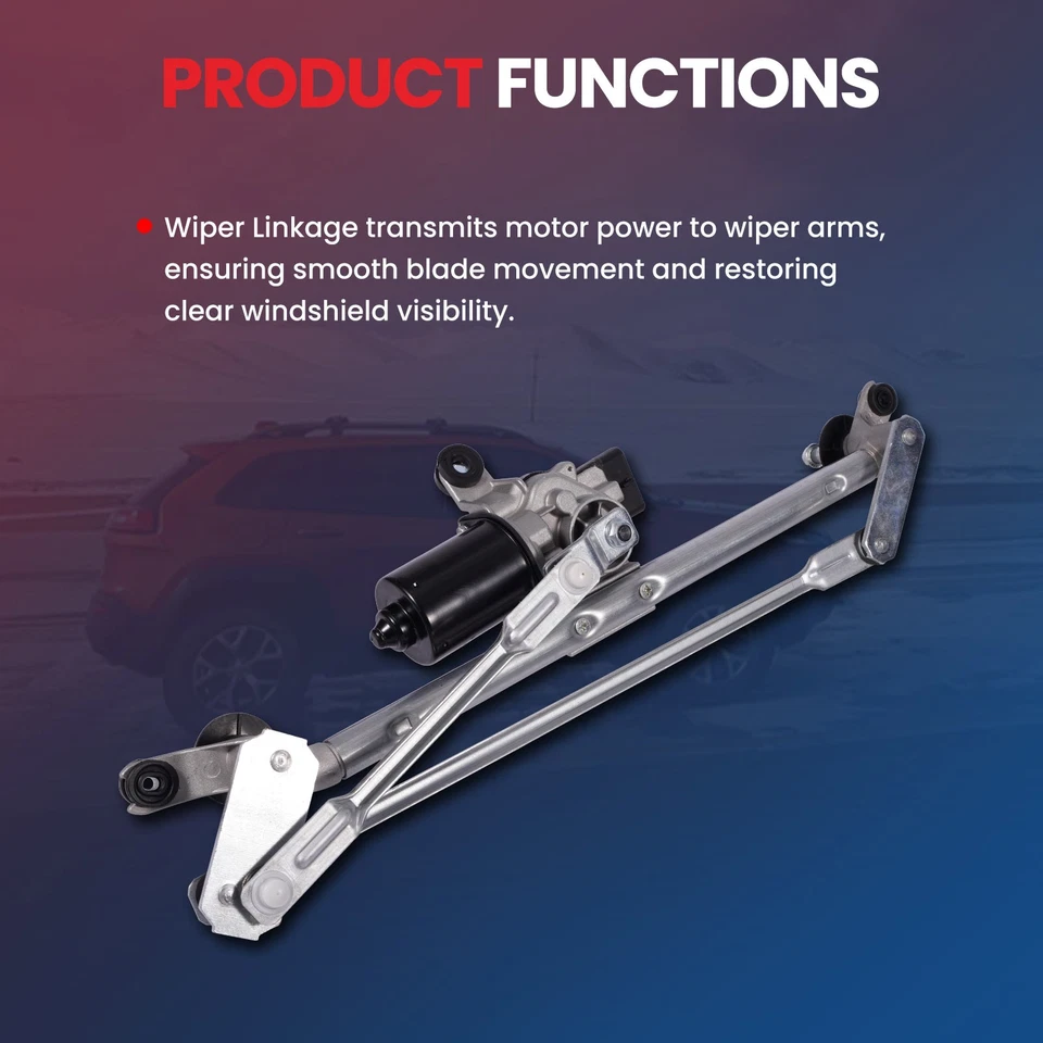 Wiper Linkage & Motor Assembly Fit Chevrolet Malibu Pontiac G6 Saturn Aura New - Image 3 of 4
