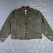Vintage Carhartt Green Detroit Jacket J97 MOS