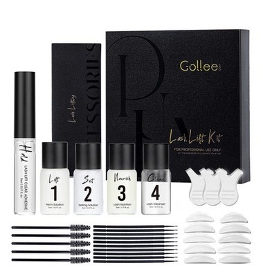 Gollee 33tlg Wimpernlifting Set Wimperndauerwelle Set 5 Wochen Langanhaltend DIY zu Hause