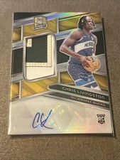 Chris Livingston 2023-24 Spectra Autographs Patch Gold Rookie Auto 4/10 Bucks