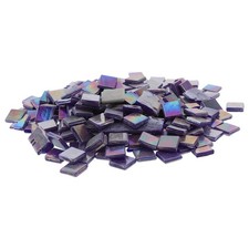 250pcs Iridescent Glass Mosaic Tiles for Crafts, 1.5cm/0.6"Square Glass Mosaic