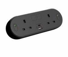 CMD CAPSULE Modulo di Alimentazione da Scrivania per 2 Prese Elettriche e USB A&C