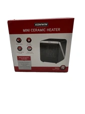 KONWIN MINI CERAMIC Portable Heater 4in X 4in - 500 Watts Circulates Warm Air