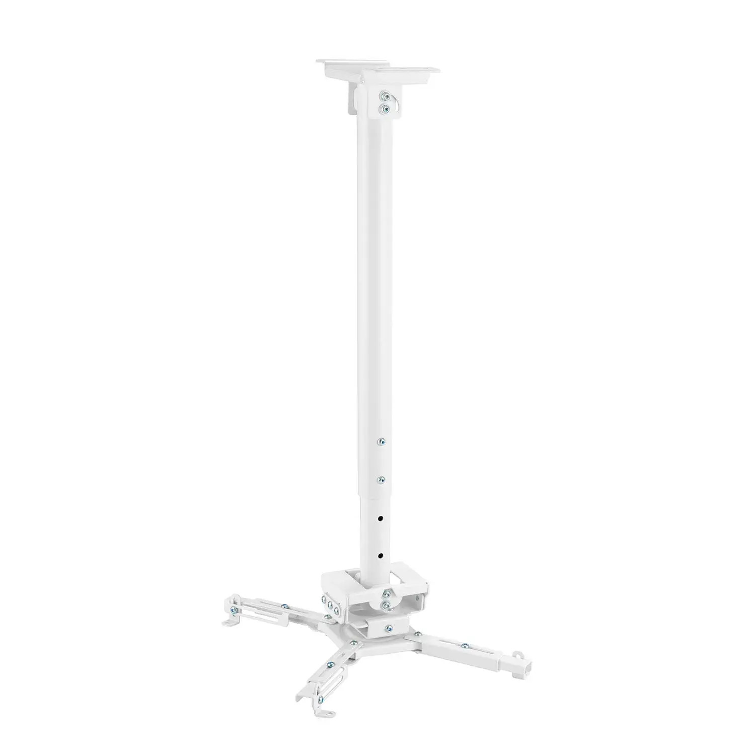 Support plafond pour vidéoprojecteur réglable de 60 à 90 cm blanc