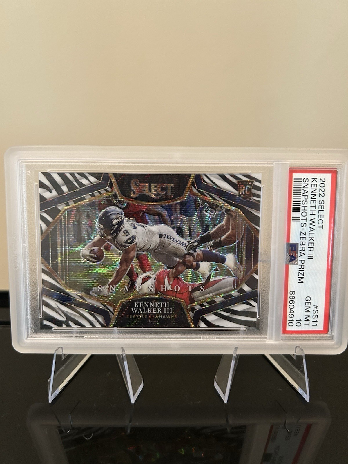 Kenneth Walker III Panini Select Snapshots #SS11 Zebra Prizm