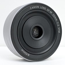 Mint Canon EF-M 22mm F/2 STM Silver AF Wide Angle Mirrorless Pancake Lens EOS JP