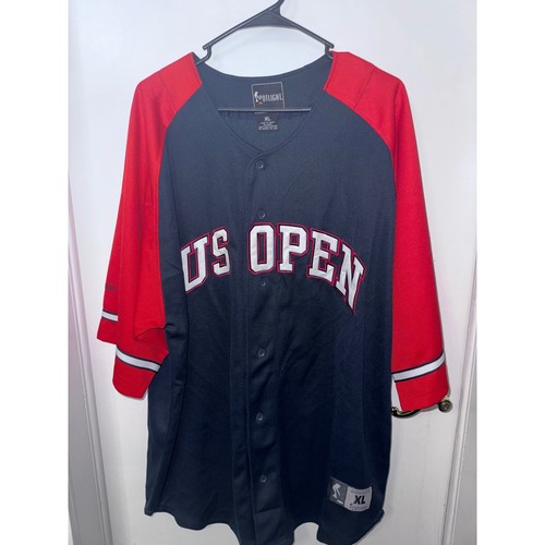 Spotlight 2005 US Open Tennis Championship Baseball Jersey Navy Red Mens XL 00