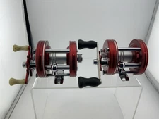 2-Two-Vintage ABU Garcia Ambassadeur 5000 Red Baitcasting FISHING Reels Sweden✅