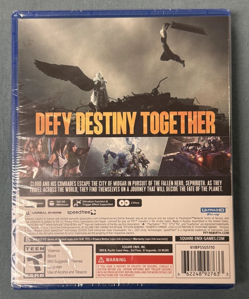 NEW SEALED!!! Final Fantasy VII 7 Rebirth Sony PlayStation 5 PS5 - Image 2 of 2