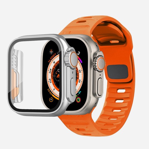 Upgrade Cover Change To Ultra Case Rubber Bands for Apple Watch 40/41/44/45mm - Zdjęcie 23 z 38
