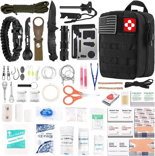 Survival First Aid Kit Medical Emergency Military Trauma Bag Tactical IFAK Molle