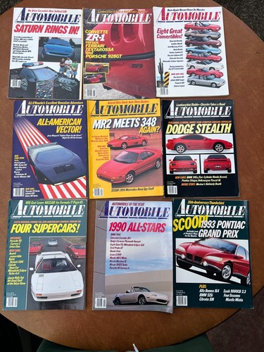 Konvolut 9 Ausgaben 1989-1990 Automobilzeitschrift