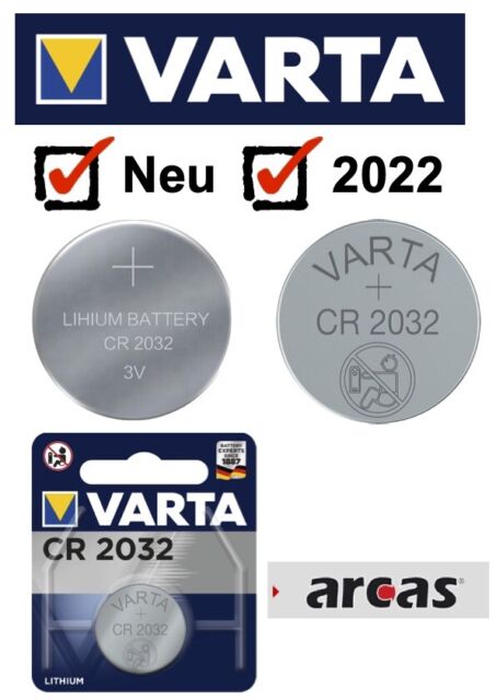 VARTA 2032 Arcas DL2032 CR2032 Batterien Knopfzellen Neueste Produktion aus 2022