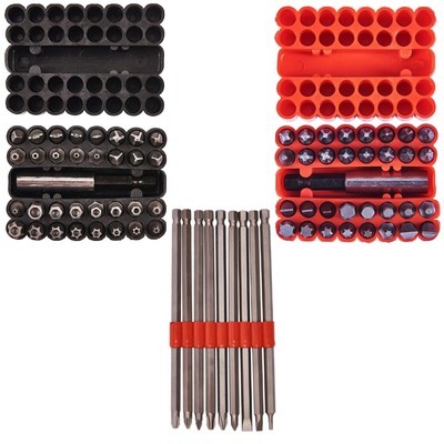 SCHRAUBENDREHER POWER BITS Wählen Sie manipulationssicher Langschaft Kreuzschlitz Pozi Torx Kopf Sets