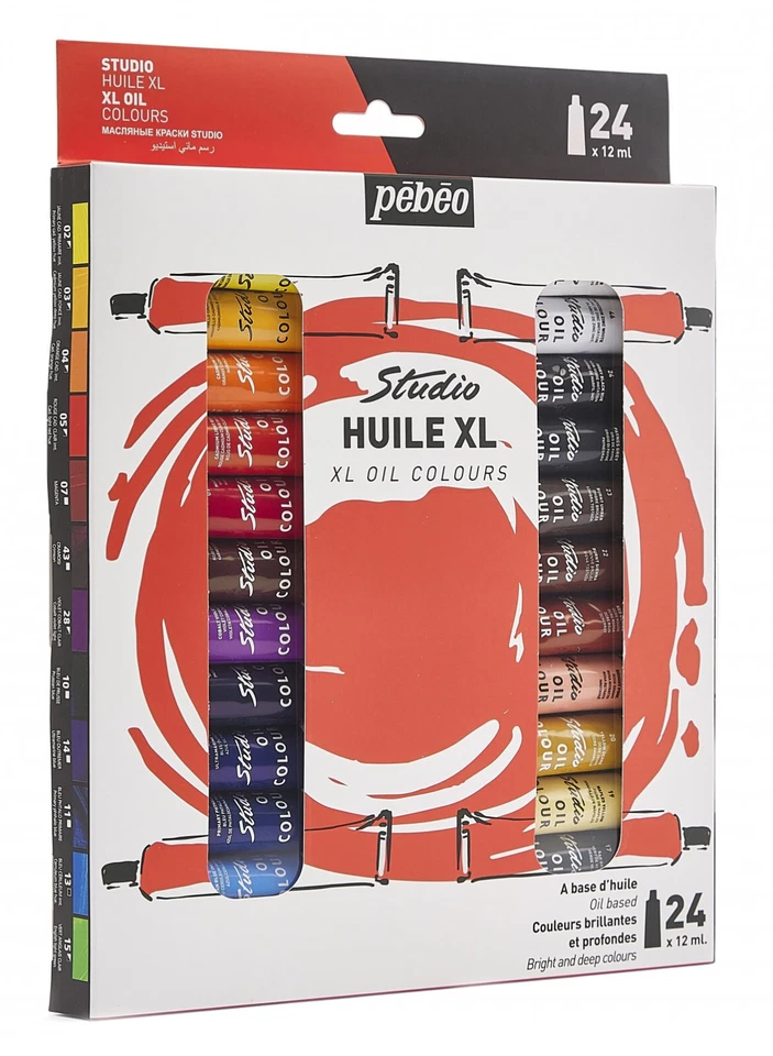 Pebeo Studio Öl XL Farbe Set Von 24 X 12ml Tuben Künstler Verschiedene Farben - Bild 3 von 4