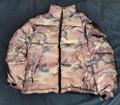 SUPREME F/W '18 Reflective Camo Down Jacket Orange Men's size Medium | eBay