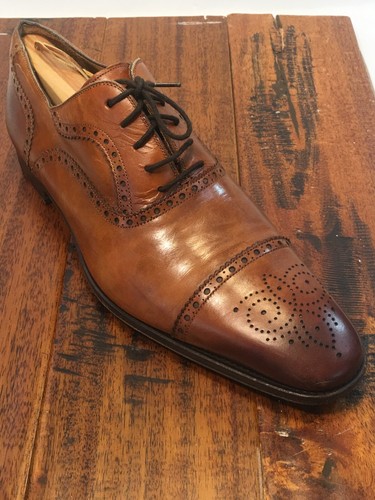 Magnanni Brogue Derby Medallion Toe 