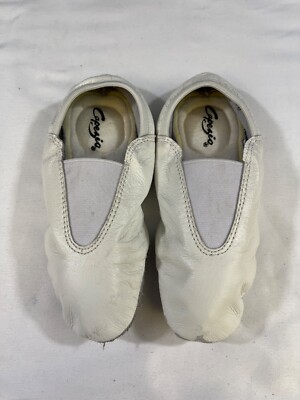 Capezio Girl's White Leather Ballet Shoes Size 13M SKU 5963