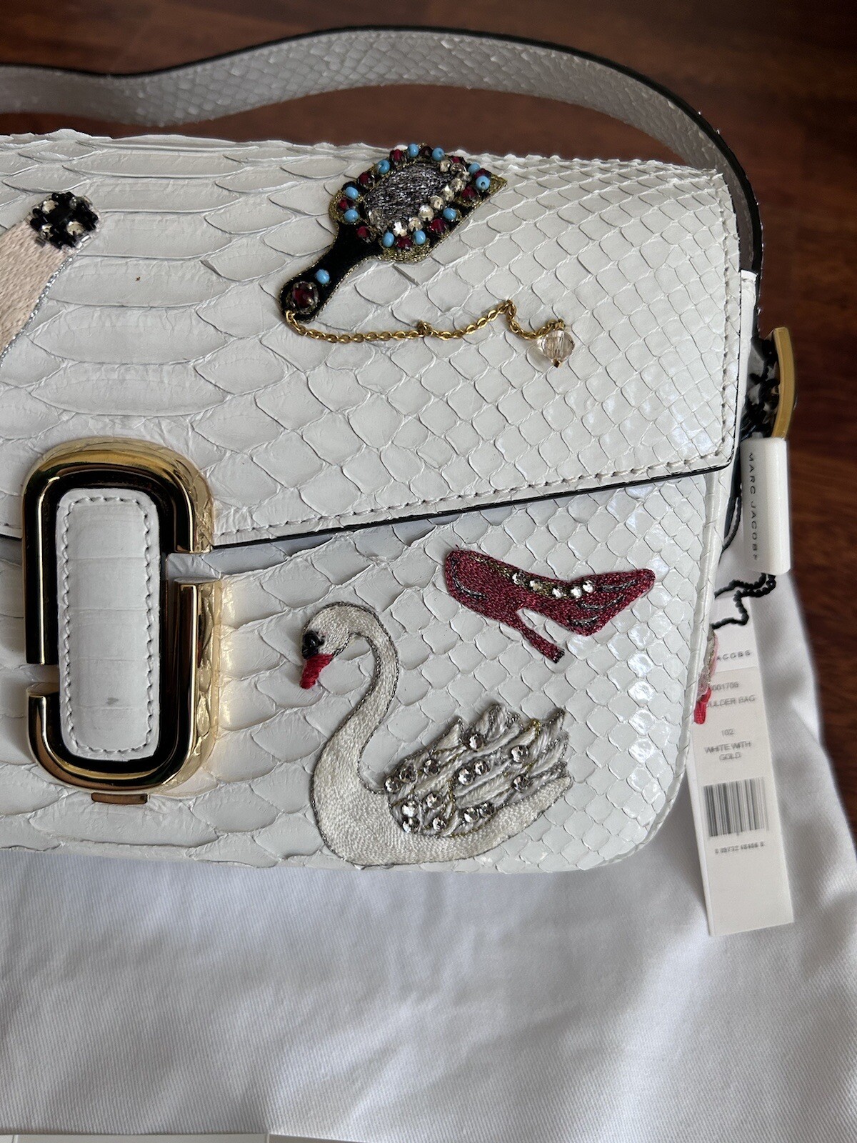 THE MARC JACOBS Embroidered Python Shoulder Handb… - image 18