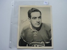 VINTAGE 1945/54 QUACKER OAT ORIGINAL HOCKEY PHOTO MONTREAL JOE CARVETH NO49