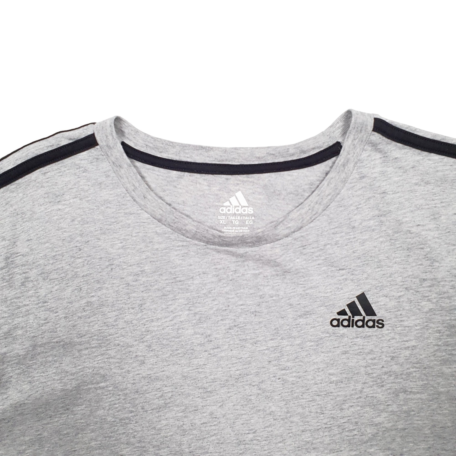 ADIDAS Grey T Shirt Tee Short Sleeve Cotton Blend Womens M image 3