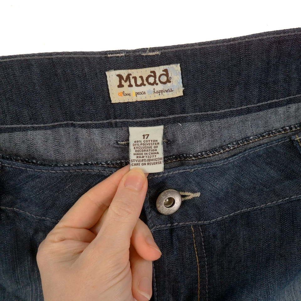 Mudd Blue Jean Shorts Juniors 17 - Image 4 of 4