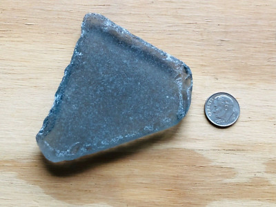 HUGE GREY SHARD OCEAN TREASURE NOT CURED Genuine Surf Tumbled Sea Beach Glass