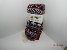 MUK LUK LUK EES WOMEN'S SLIPPER SOX Multi Color SIZES: L/XL 8-10 