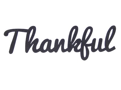 Thankful Word Art Sign Home Kitchen Decor Wall Hanging Cursive Script Typography