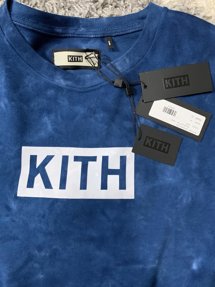 M KITH SOLID DYE TEE NAVY BOX LOGO