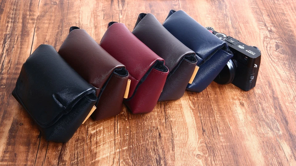 Funda de cuero PU compacta para cámara para Panasonic DC ZS99 ZS80 TZ99 TZ95 Foto 2 de 4