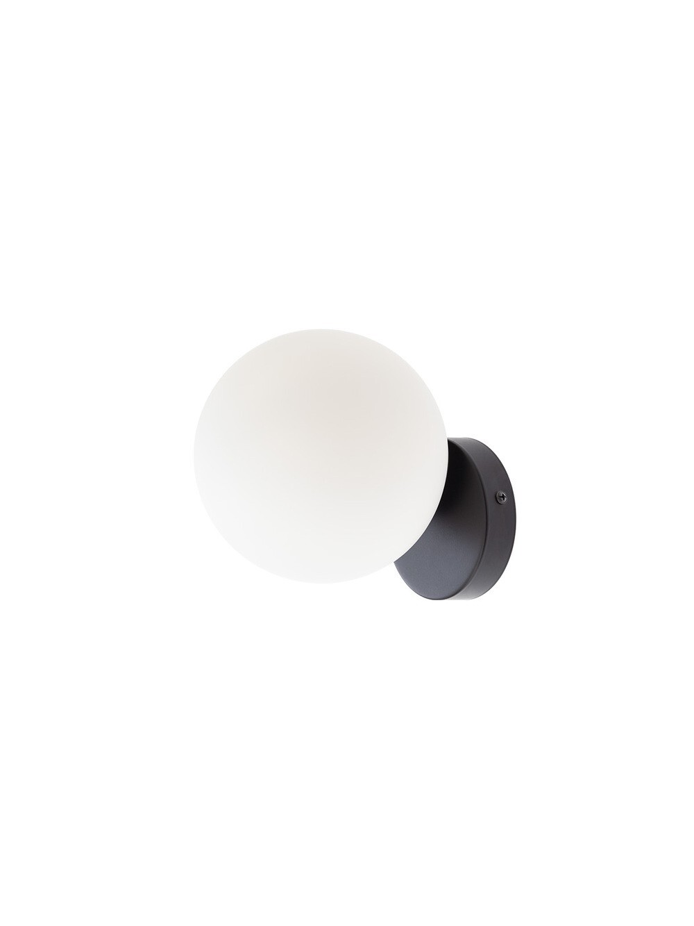 Illuminazione Parete RD-0761 Nero Moderno | Sfera Vetro 1 Luce