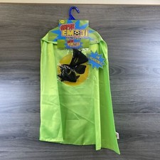 Super Emoji Child's Costume Cape Mask Lime Green Halloween Dress Up Cosplay
