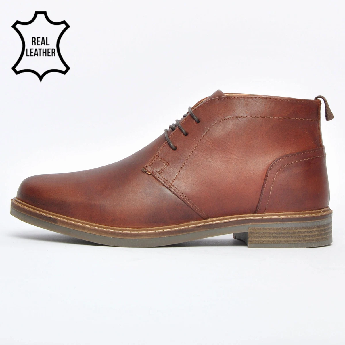 Red Tape Crick Dallas Mens Leather Designer Desert Casual Ankle Chukka Boots  | eBay