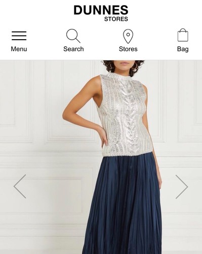 Lovely Foil Sleeveless Top/jumper Size 12 New - Picture 4 of 6