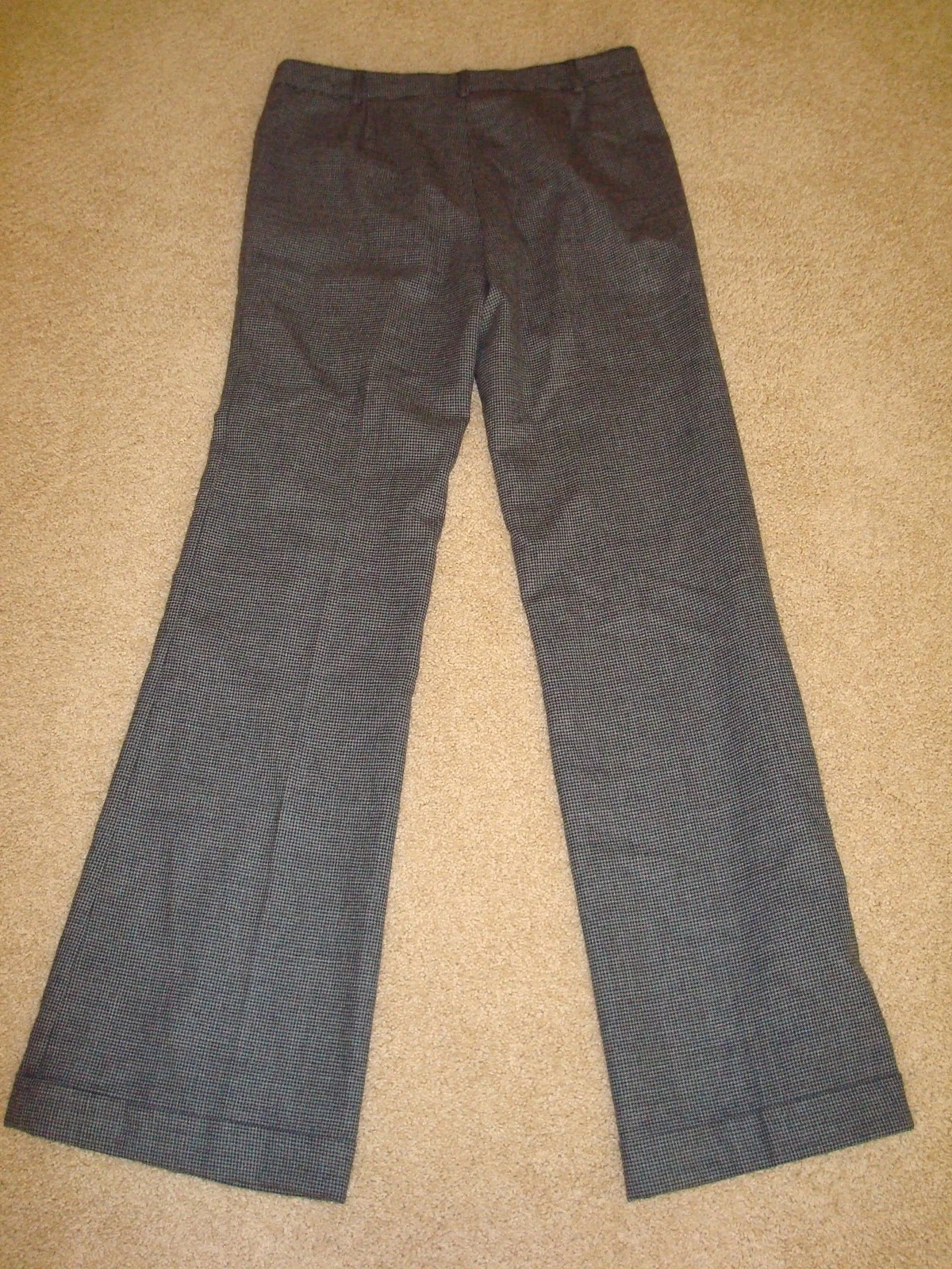 Pantaloni Tory Burch Curtis Mini a quadri con pied de poule grigio melange nuovi con etichette $295 10